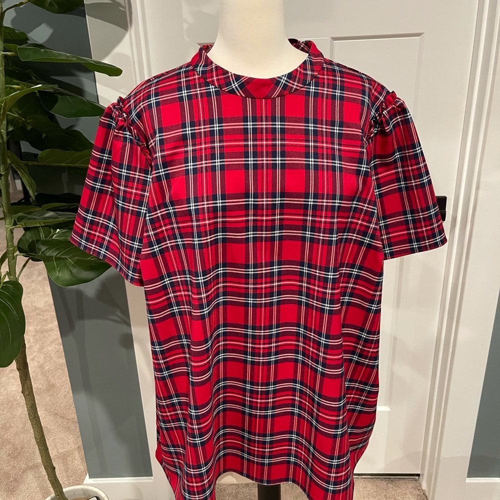 Draper James plaid blouse, 2x. Never worn.